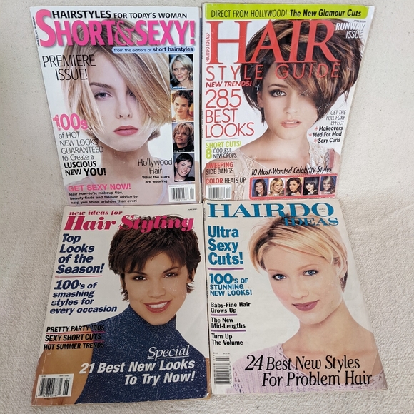 Vintage Y2K Hairstyles Spring Summer Sexy Long Short Ephemera Magazine 4 Lot Set - Picture 15 of 15